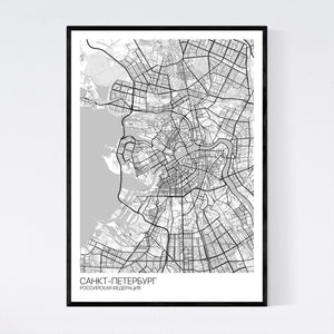 St. Petersburg City Map Print