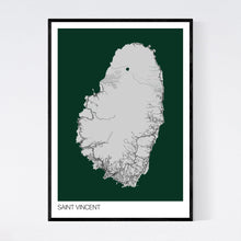 Load image into Gallery viewer, Saint Vincent Island Map Print