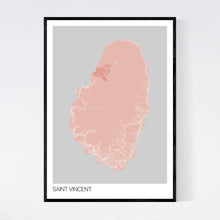 Load image into Gallery viewer, Saint Vincent Island Map Print