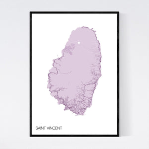 Map of Saint Vincent, Saint Vincent and The Grenadines
