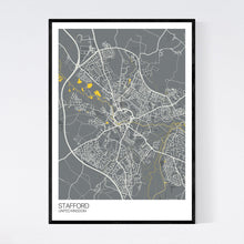 Load image into Gallery viewer, Stafford City Map Print