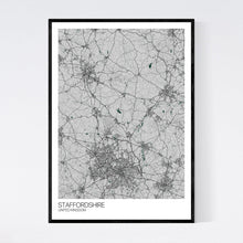 Load image into Gallery viewer, Staffordshire Region Map Print