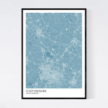 Load image into Gallery viewer, Staffordshire Region Map Print