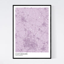 Load image into Gallery viewer, Staffordshire Region Map Print