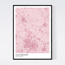 Load image into Gallery viewer, Staffordshire Region Map Print