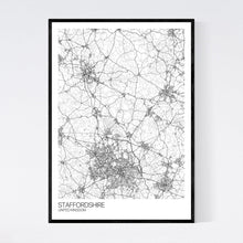 Load image into Gallery viewer, Staffordshire Region Map Print