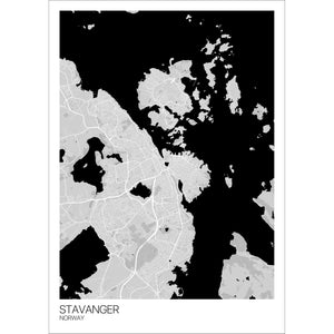 Map of Stavanger, Norway