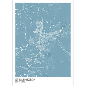 Map of Stellenbosch, South Africa