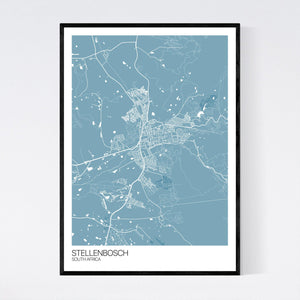 Map of Stellenbosch, South Africa