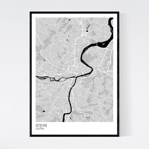 Steyr City Map Print