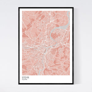 Steyr City Map Print