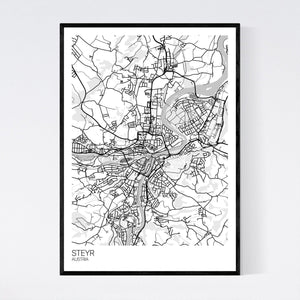 Steyr City Map Print