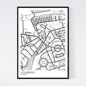 Map of Stockbridge, Edinburgh