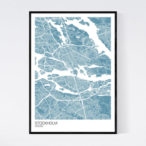 Stockholm City Map Print