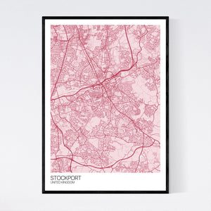 Stockport City Map Print