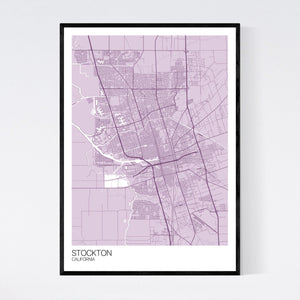 Stockton City Map Print