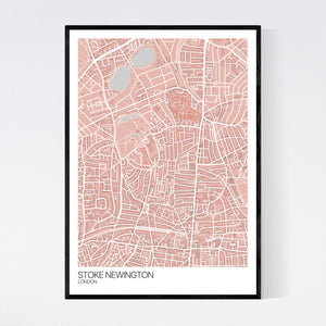 Stoke Newington Neighbourhood Map Print