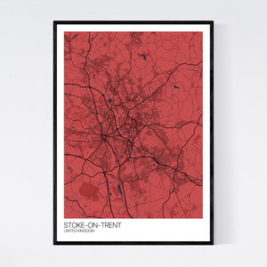Stoke-on-Trent City Map Print