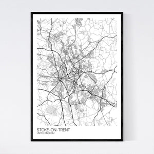 Map of Stoke-on-Trent, United Kingdom