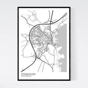 Stonehaven City Map Print