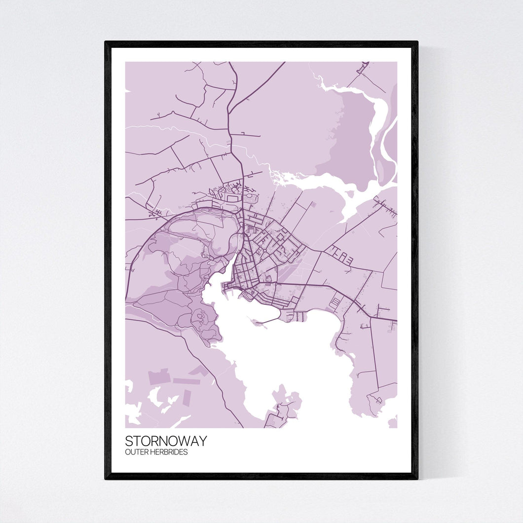 Stornoway Town Map Print