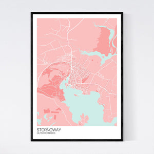 Stornoway Town Map Print
