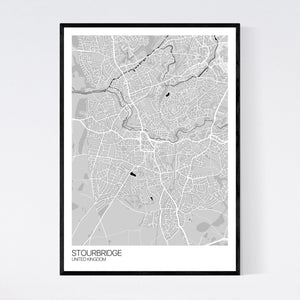 Stourbridge City Map Print