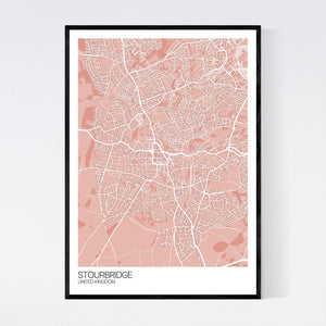 Stourbridge City Map Print