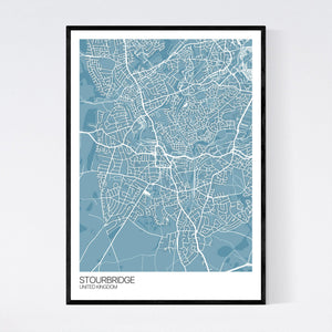 Stourbridge City Map Print