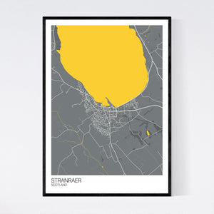 Stranraer Town Map Print