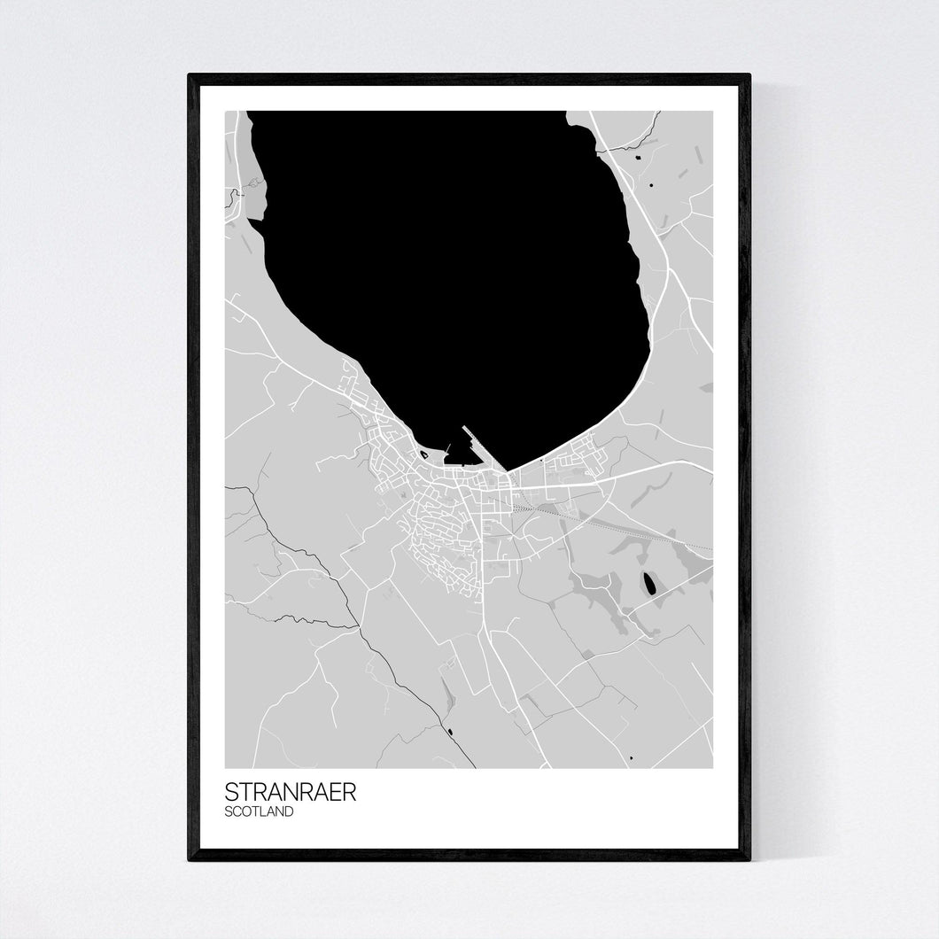 Stranraer Town Map Print