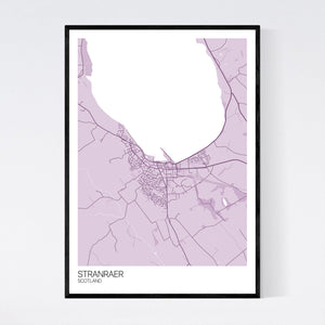 Stranraer Town Map Print