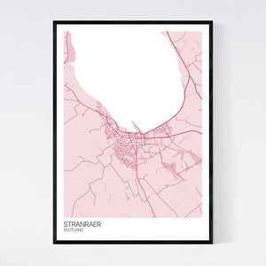 Stranraer Town Map Print