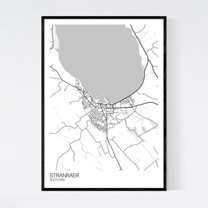 Stranraer Town Map Print