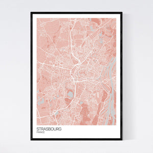 Map of Strasbourg, France