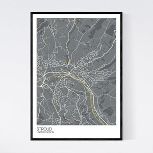 Stroud City Map Print