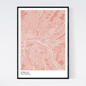 Stroud City Map Print