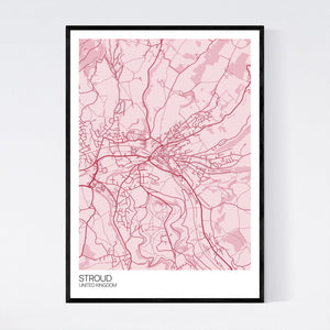 Stroud City Map Print