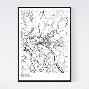 Stroud City Map Print