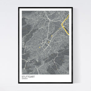 Stuttgart City Map Print