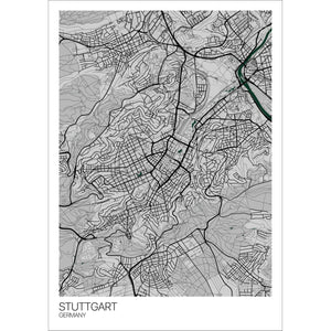 Map of Stuttgart, Germany