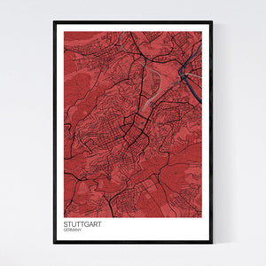 Stuttgart City Map Print