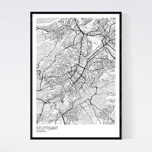 Stuttgart City Map Print