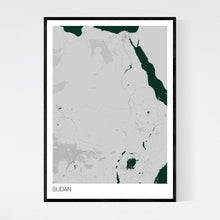 Load image into Gallery viewer, Sudan Country Map Print