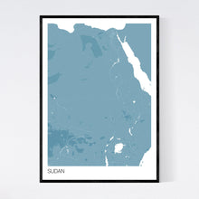 Load image into Gallery viewer, Sudan Country Map Print