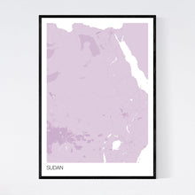 Load image into Gallery viewer, Sudan Country Map Print