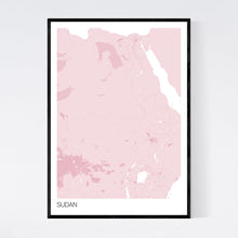Load image into Gallery viewer, Sudan Country Map Print