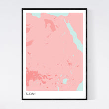 Load image into Gallery viewer, Sudan Country Map Print