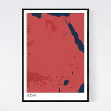 Load image into Gallery viewer, Sudan Country Map Print