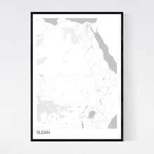 Load image into Gallery viewer, Sudan Country Map Print